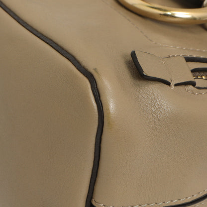 Exclusive Chloe Grey Suede Calfskin Mini Faye Backpack — Detail View