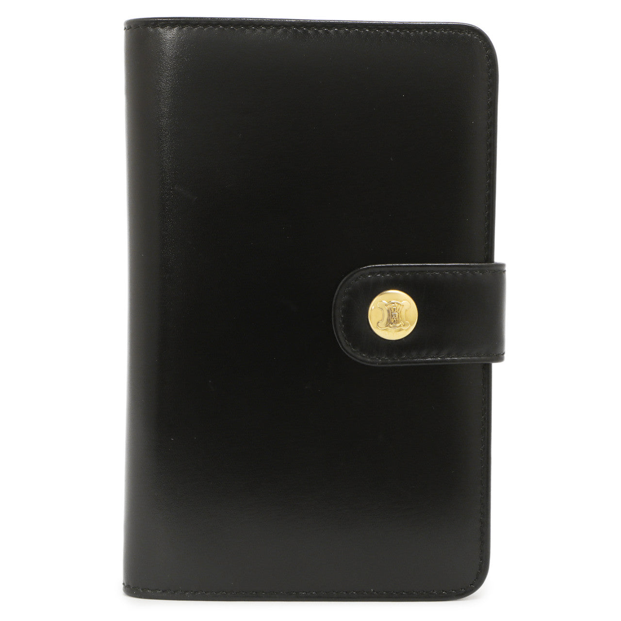 Exclusive Celine Black Box Leather Agenda Cover — Front View