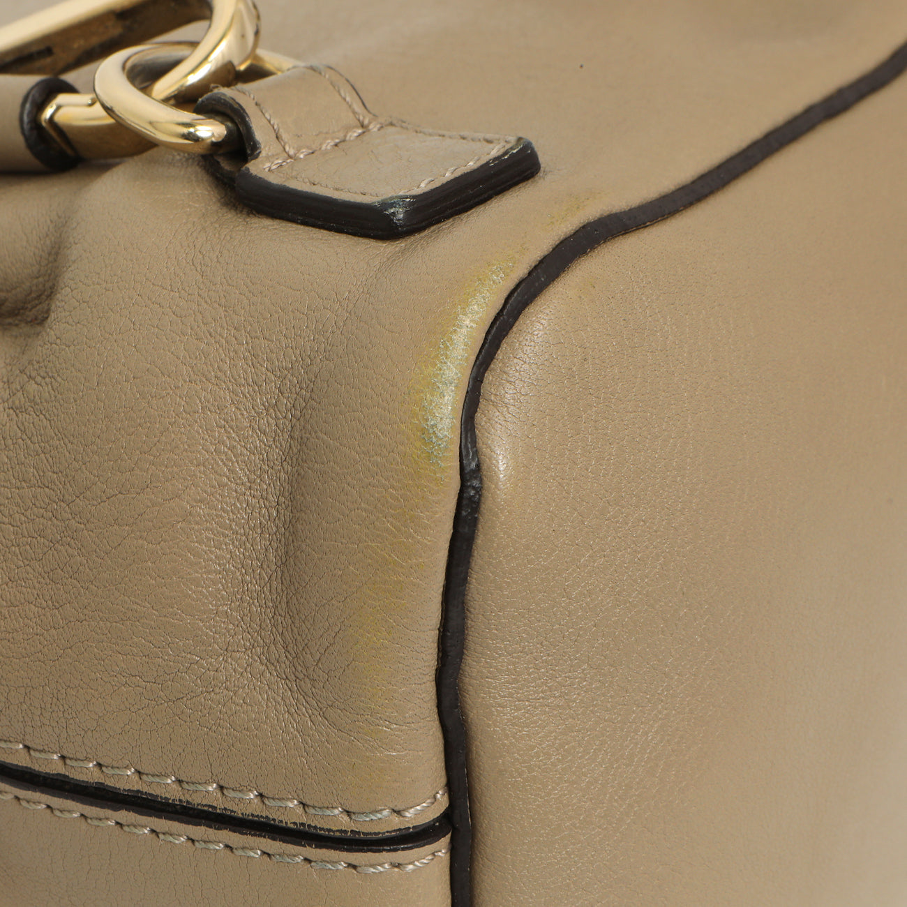 Exclusive Chloe Grey Suede Calfskin Mini Faye Backpack — Lifestyle View