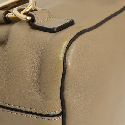 Exclusive Chloe Grey Suede Calfskin Mini Faye Backpack — Lifestyle View