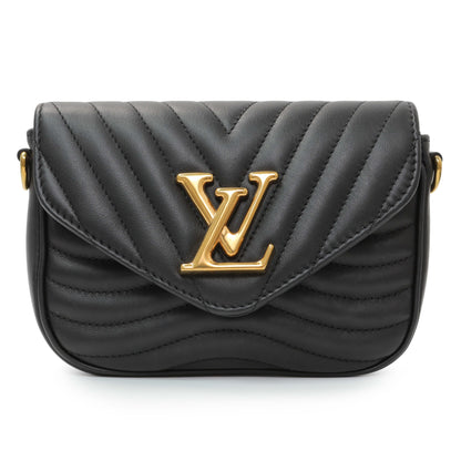 Exclusive Louis Vuitton Black Calfskin New Wave Multi Pochette — Side View
