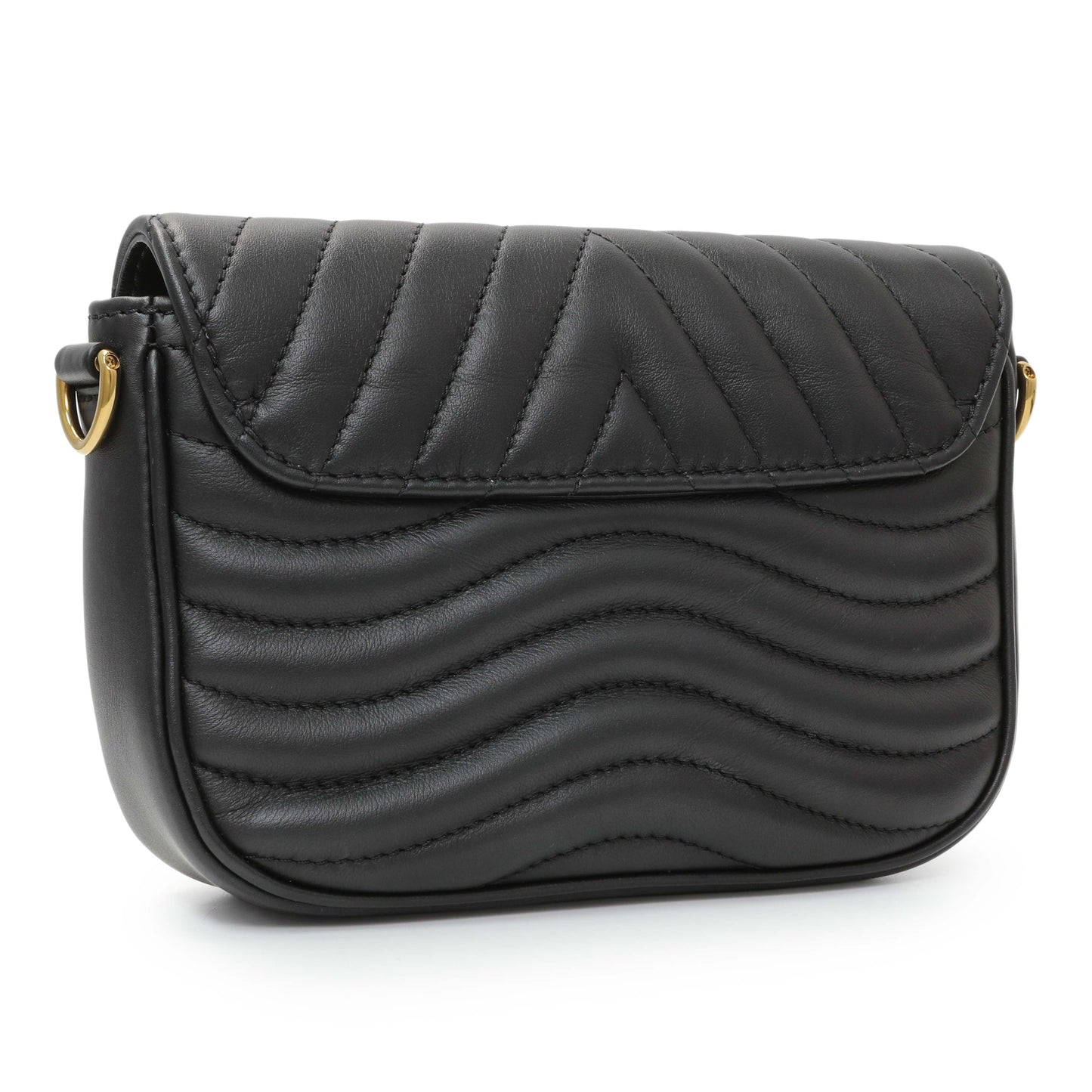 Exclusive Louis Vuitton Black Calfskin New Wave Multi Pochette — Back View