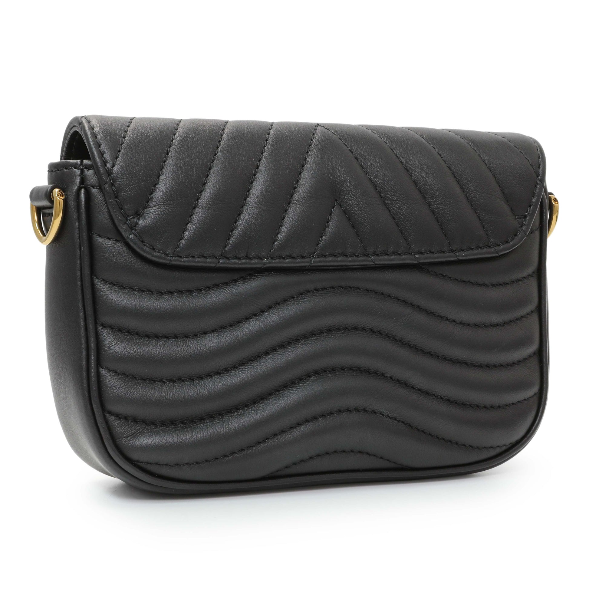 Exclusive Louis Vuitton Black Calfskin New Wave Multi Pochette — Back View