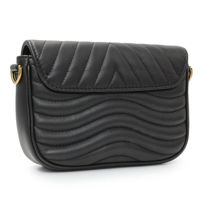 Exclusive Louis Vuitton Black Calfskin New Wave Multi Pochette — Back View