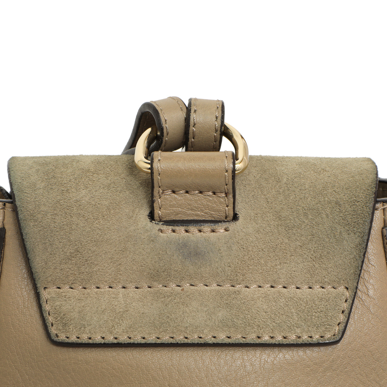 Exclusive Chloe Grey Suede Calfskin Mini Faye Backpack — Alternate View 11
