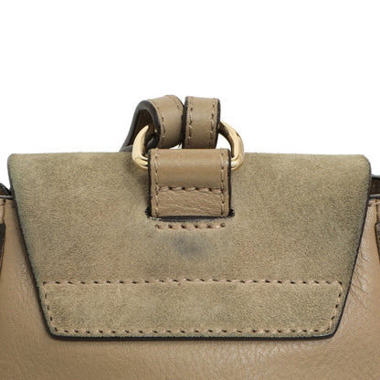 Exclusive Chloe Grey Suede Calfskin Mini Faye Backpack — Alternate View 11