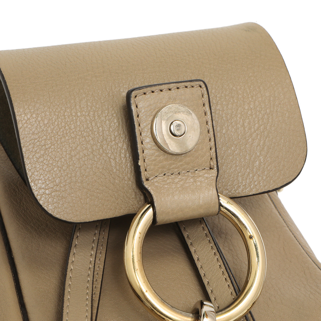 Exclusive Chloe Grey Suede Calfskin Mini Faye Backpack — Alternate View 13