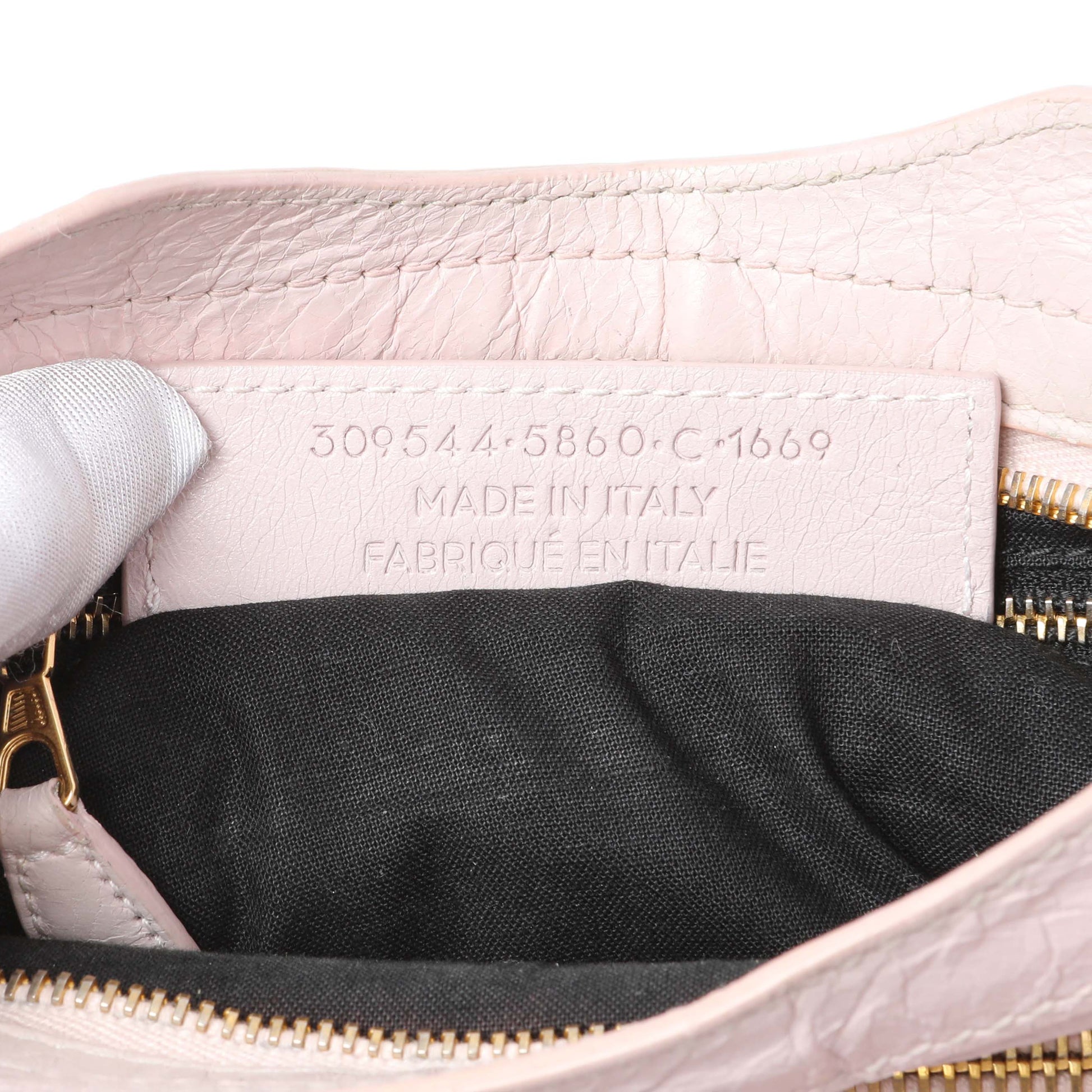 Exclusive Balenciaga Pink Agneau Giant 12 Gold Hardware Mini City — Alternate View 10