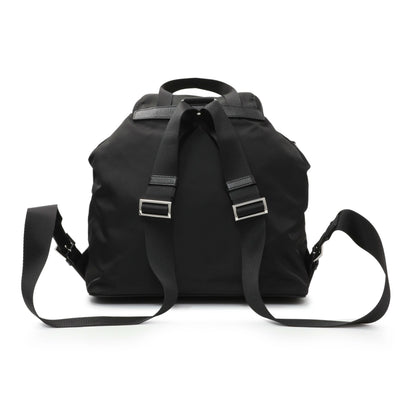 Exclusive Prada Black Tessuto Nylon Medium Backpack — Side View
