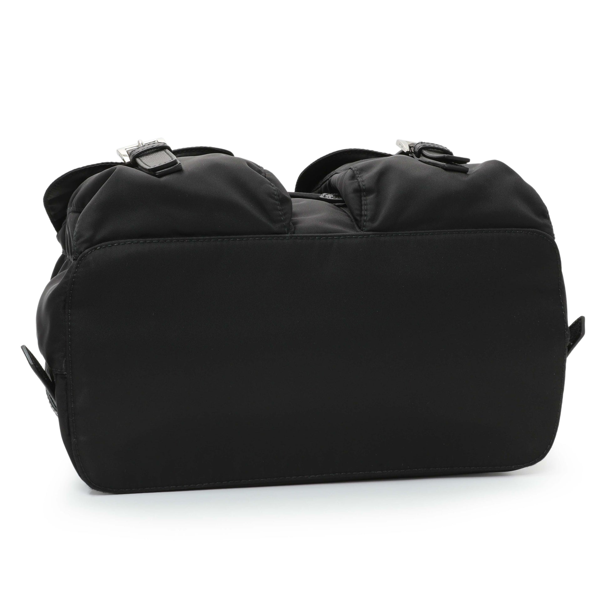Exclusive Prada Black Tessuto Nylon Medium Backpack — Back View