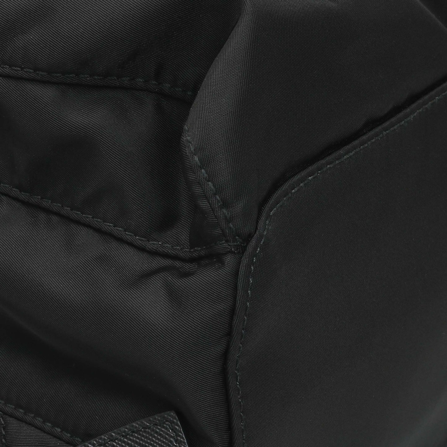 Exclusive Prada Black Tessuto Nylon Medium Backpack — Top View