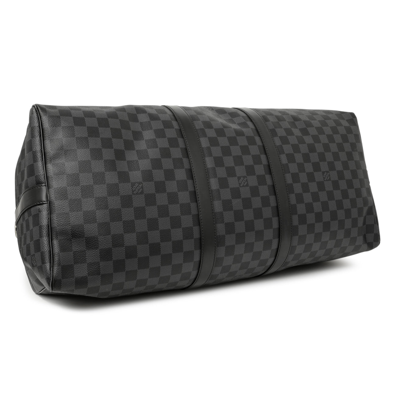 Exclusive Louis Vuitton Damier Graphite Keepall Bandouliere 55 — Back View