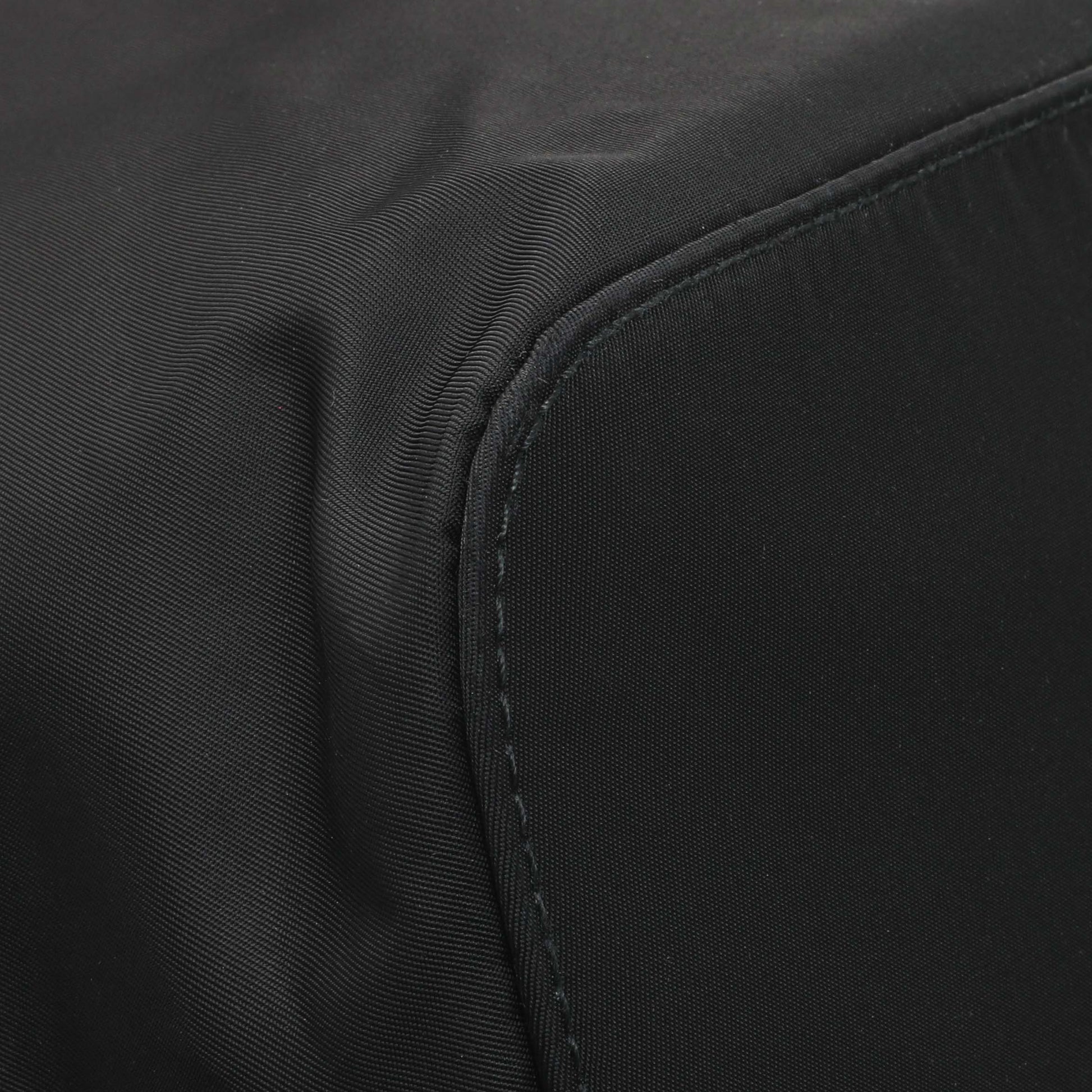 Exclusive Prada Black Tessuto Nylon Medium Backpack — Lifestyle View