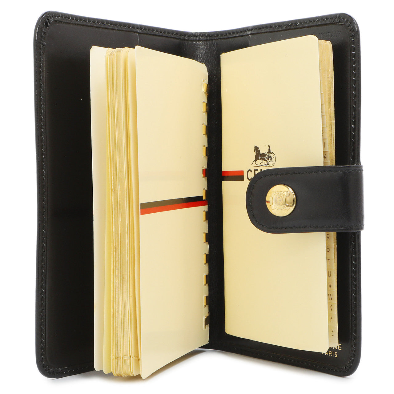 Exclusive Celine Black Box Leather Agenda Cover — Top View
