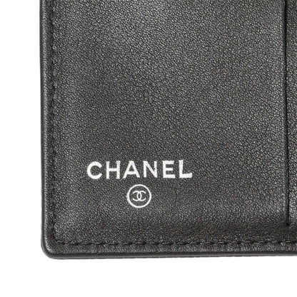 Exclusive Chanel Black Caviar Timeless Compact Wallet — Detail View