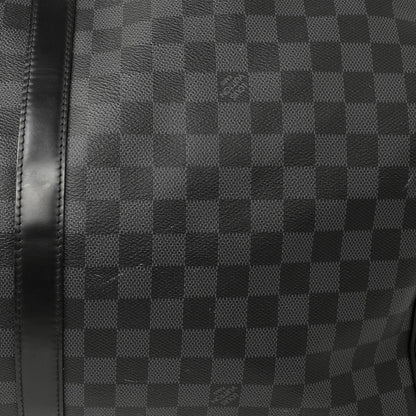 Exclusive Louis Vuitton Damier Graphite Keepall Bandouliere 55 — Alternate View 10