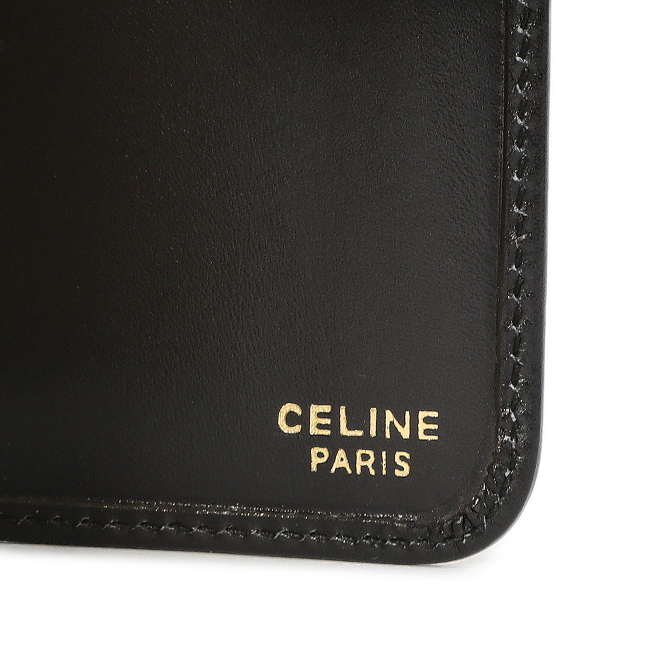 Exclusive Celine Black Box Leather Agenda Cover — Detail View