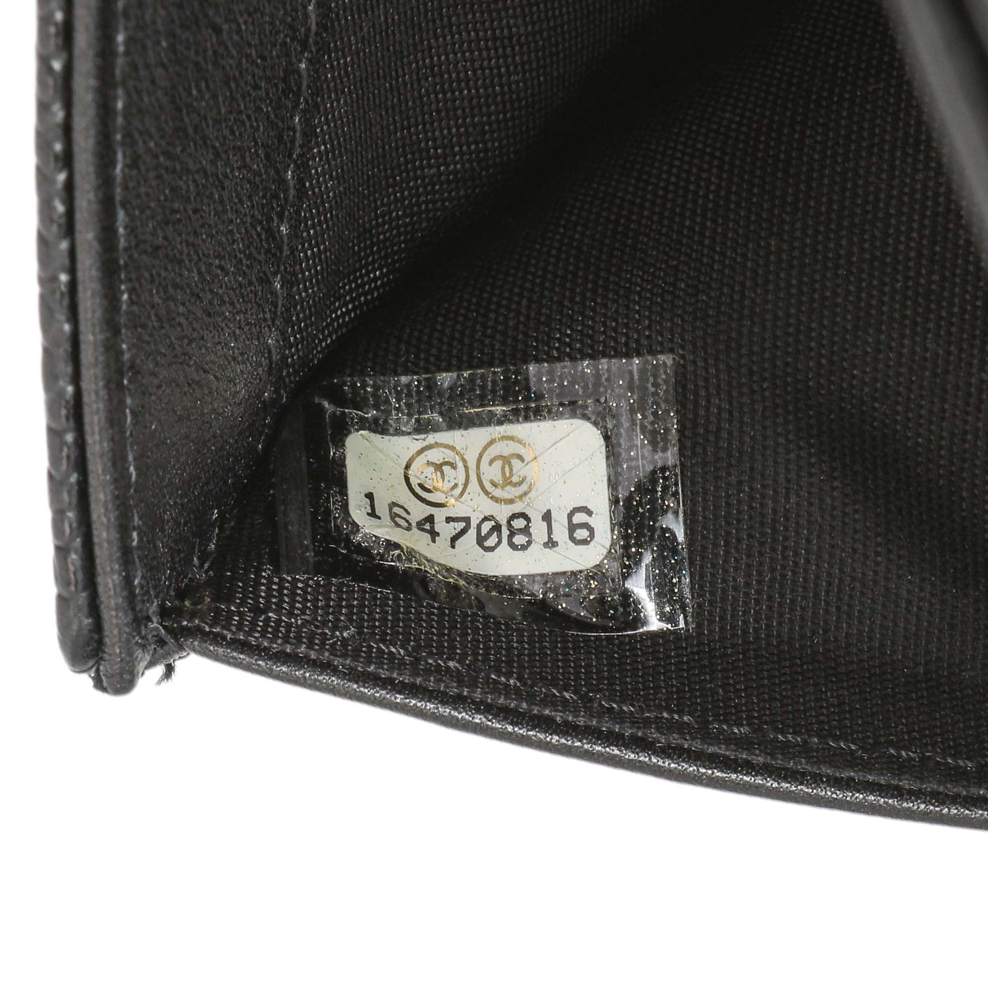 Exclusive Chanel Black Caviar Timeless Compact Wallet — Lifestyle View