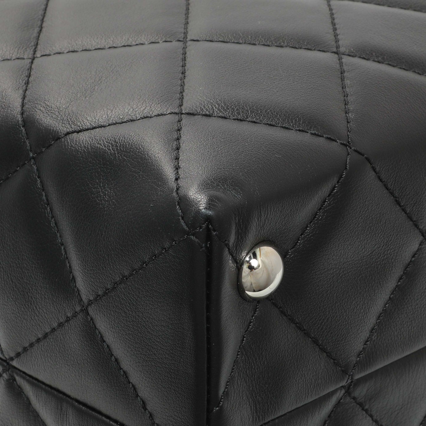 Exclusive Chanel Black Calfskin Quilted Large In the Business Tote — Lifestyle View