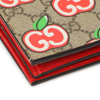 Exclusive Gucci GG Supreme Monogram Apple Card Case Wallet — Alternate View 7