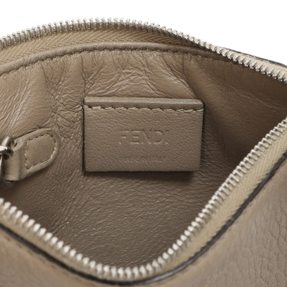 Exclusive Fendi Tortora Cuoio Romano Vitello Grace Key Case Pouch — Detail View