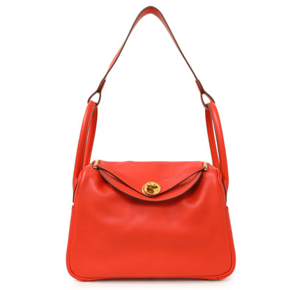 Exclusive Hermes Rouge Tomate Swift Lindy 26 — Front View