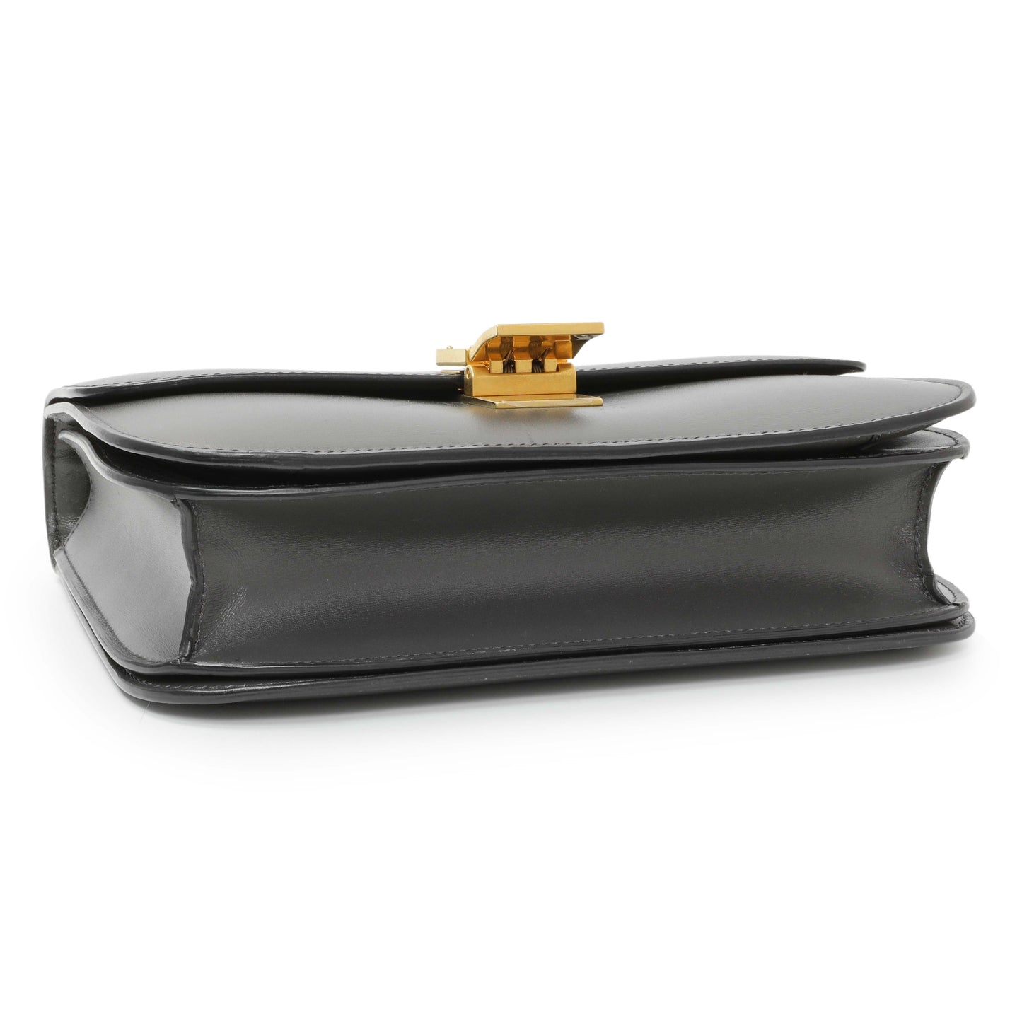 Exclusive Celine Grey Smooth Calfskin Medium Classic Box Flap — Back View