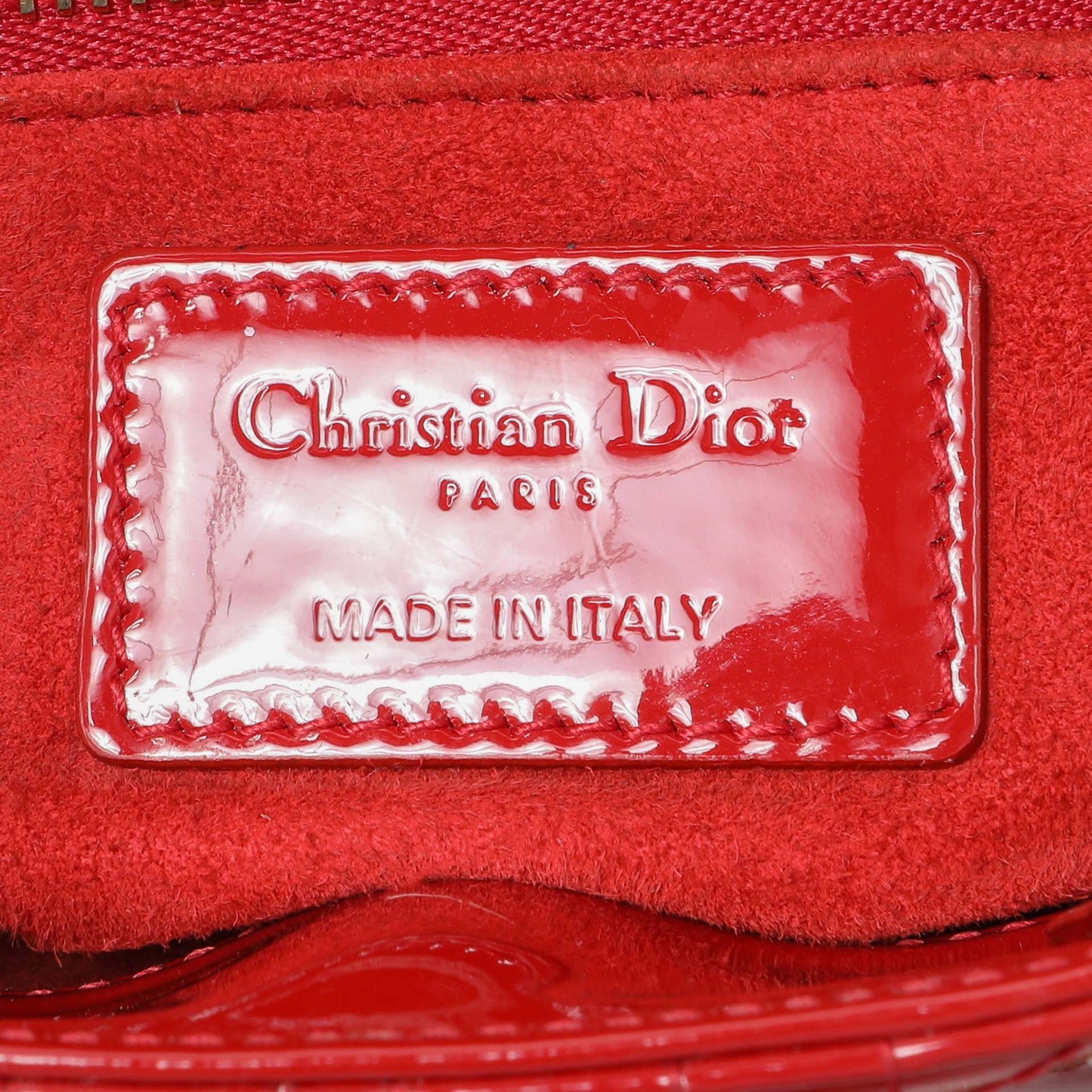 Exclusive Christian Dior Red Patent Cannage Mini Lady Dior — Alternate View 9