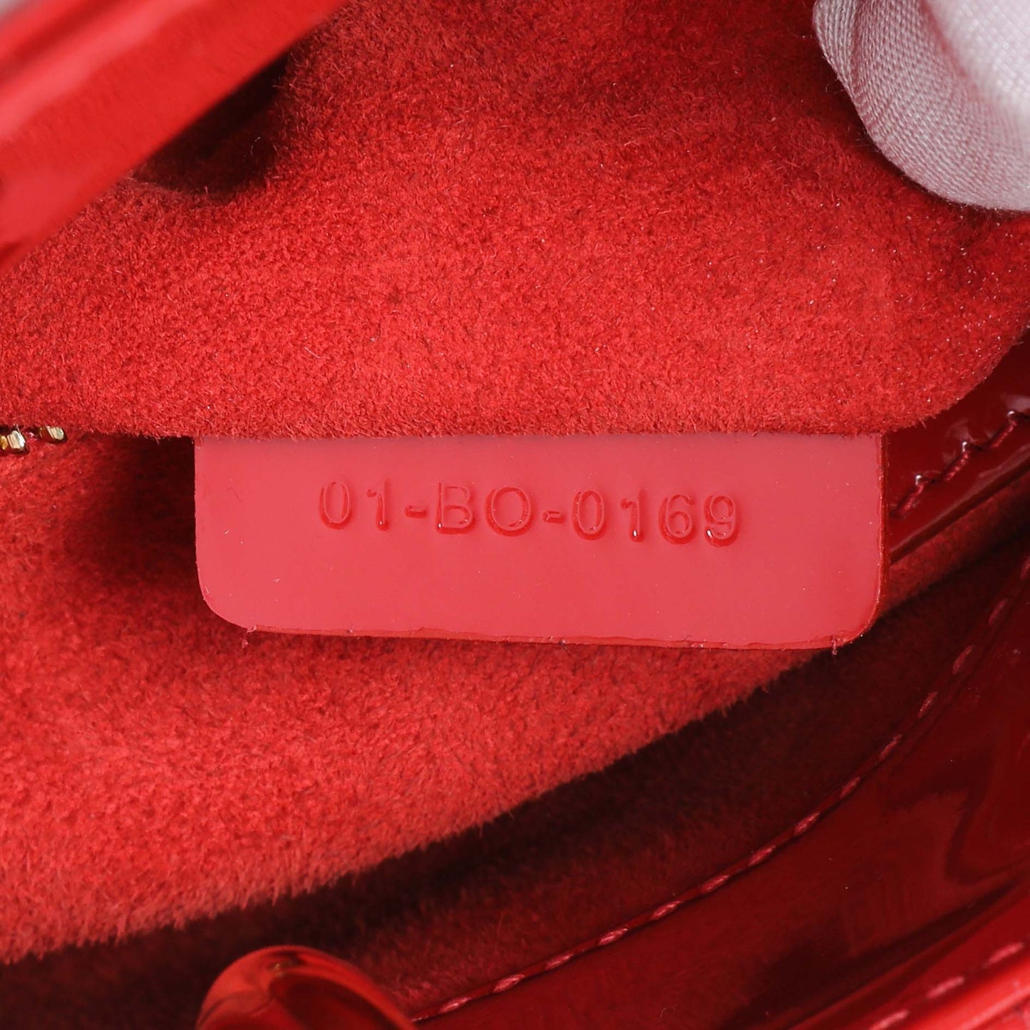 Exclusive Christian Dior Red Patent Cannage Mini Lady Dior — Alternate View 10