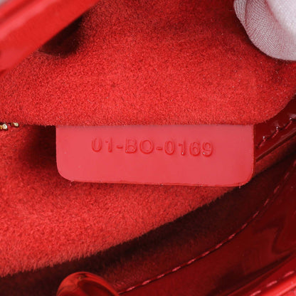 Exclusive Christian Dior Red Patent Cannage Mini Lady Dior — Alternate View 10