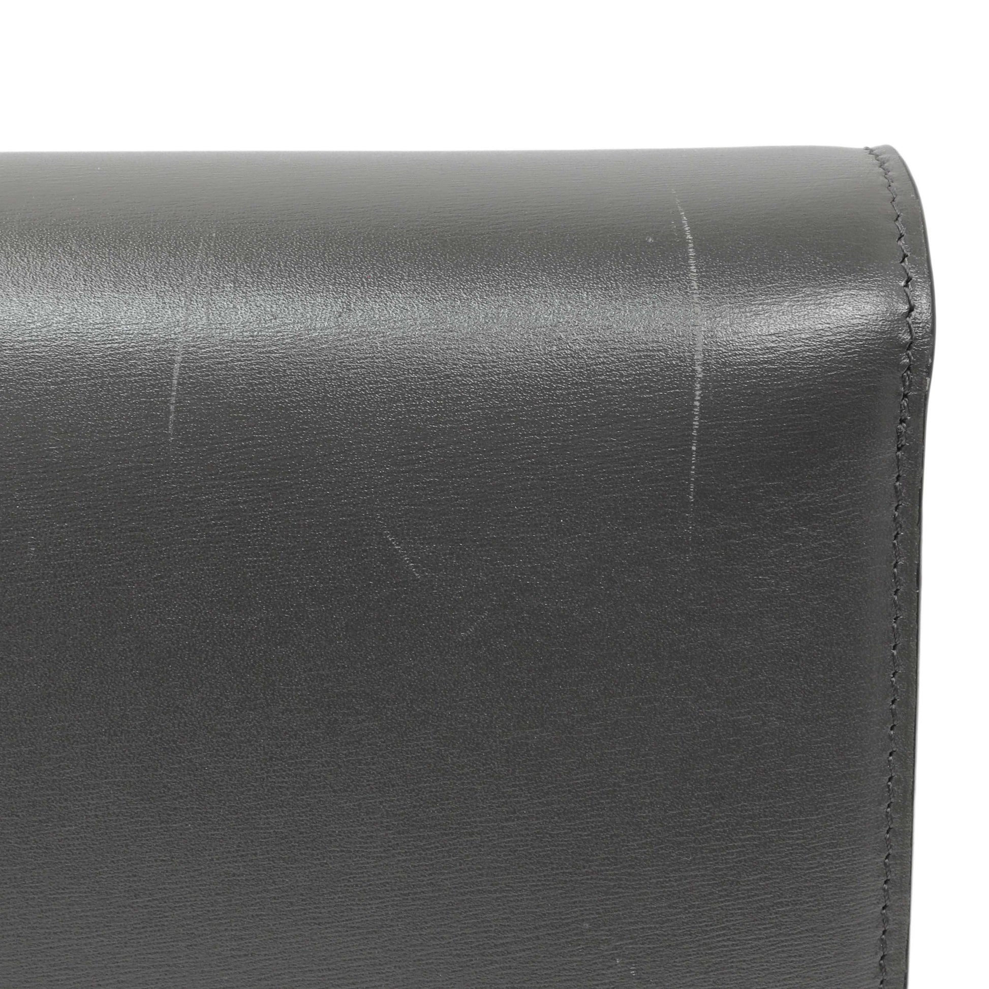 Exclusive Celine Grey Smooth Calfskin Medium Classic Box Flap — Alternate View 7