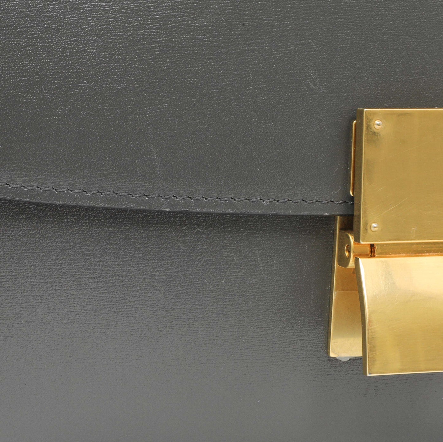 Exclusive Celine Grey Smooth Calfskin Medium Classic Box Flap — Alternate View 8