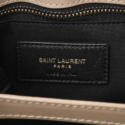 Exclusive Saint Laurent Beige Calfskin Monogram Toy Loulou Crossbody — Detail View