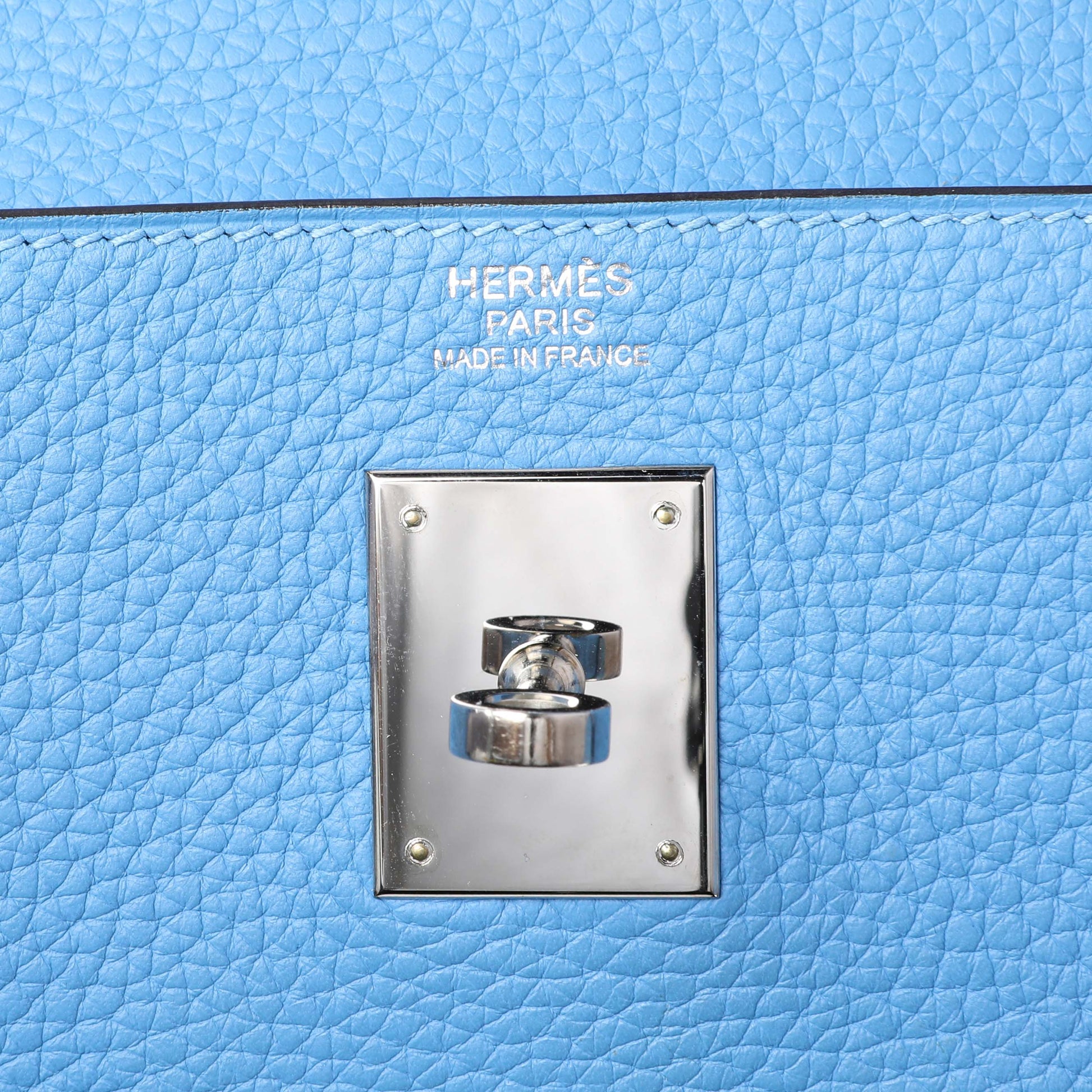 Exclusive Hermes Blue Paradise Taurillon Clemence Kelly Retourne 32 — Alternate View 9