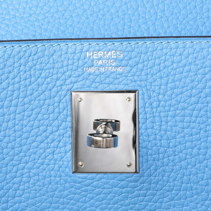 Exclusive Hermes Blue Paradise Taurillon Clemence Kelly Retourne 32 — Alternate View 9