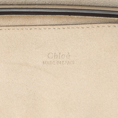 Exclusive Chloe Motty Grey Grained Calfskin Small Faye Shoulder Bag — Detail View