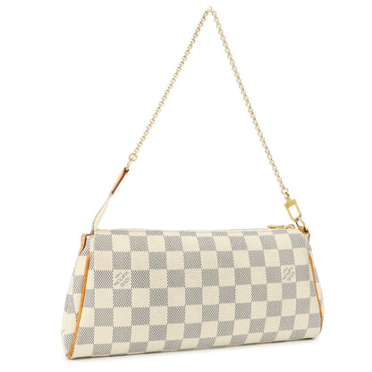 Exclusive Louis Vuitton Damier Azur Eva Clutch — Side View