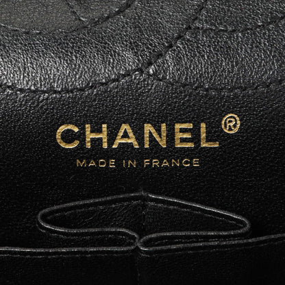Exclusive Chanel Black Quilted Aged Calfskin 2.55 Reissue 226 Flap — Detail View