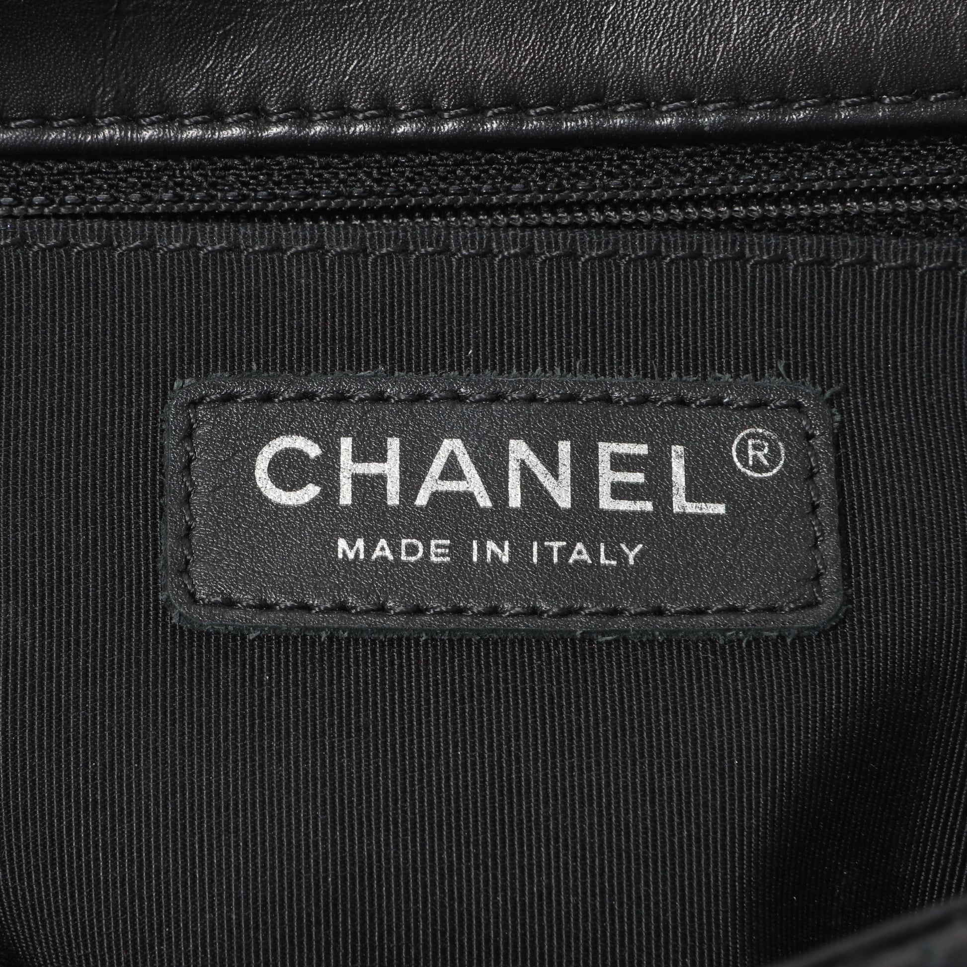 Exclusive Chanel Black Perforated Lambskin Punch Flap — Alternate View 9