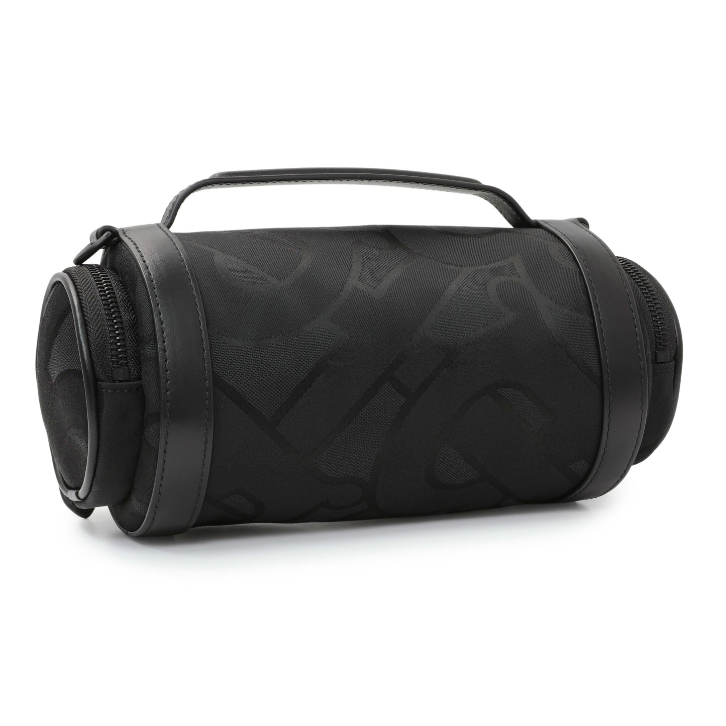 Exclusive Burberry Black Jacquard Logo TB Sound Bag — Side View