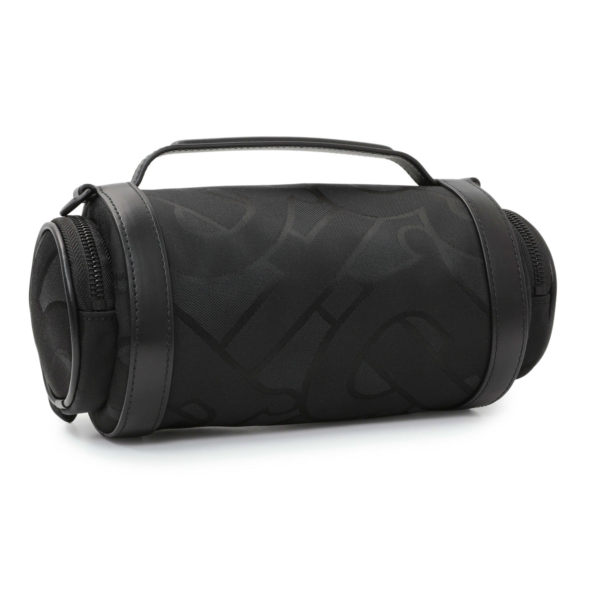 Exclusive Burberry Black Jacquard Logo TB Sound Bag — Side View