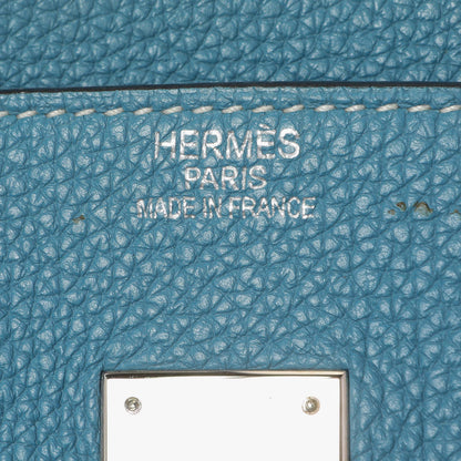 Exclusive Hermes Blue Jean Clemence Birkin 35 — Alternate View 9