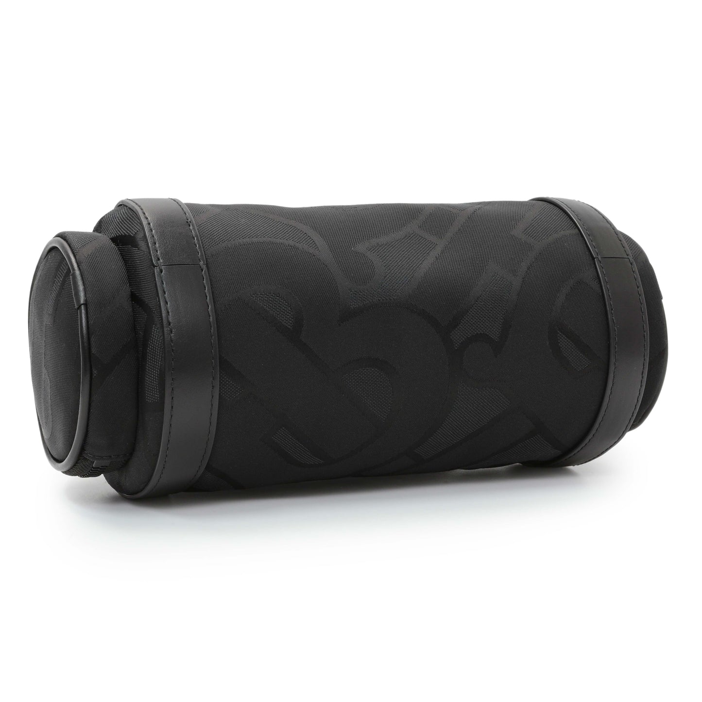 Exclusive Burberry Black Jacquard Logo TB Sound Bag — Back View
