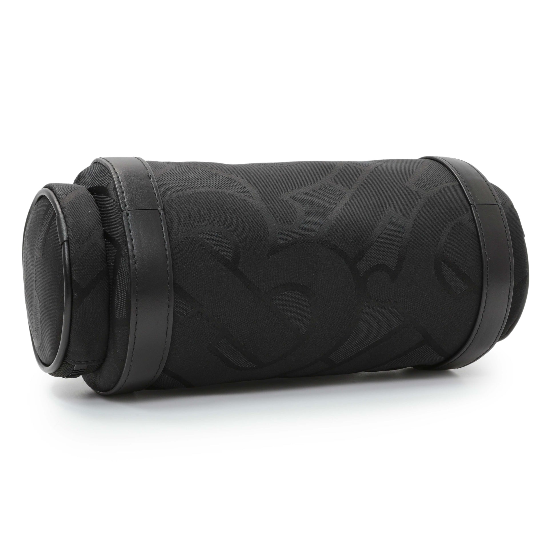 Exclusive Burberry Black Jacquard Logo TB Sound Bag — Back View