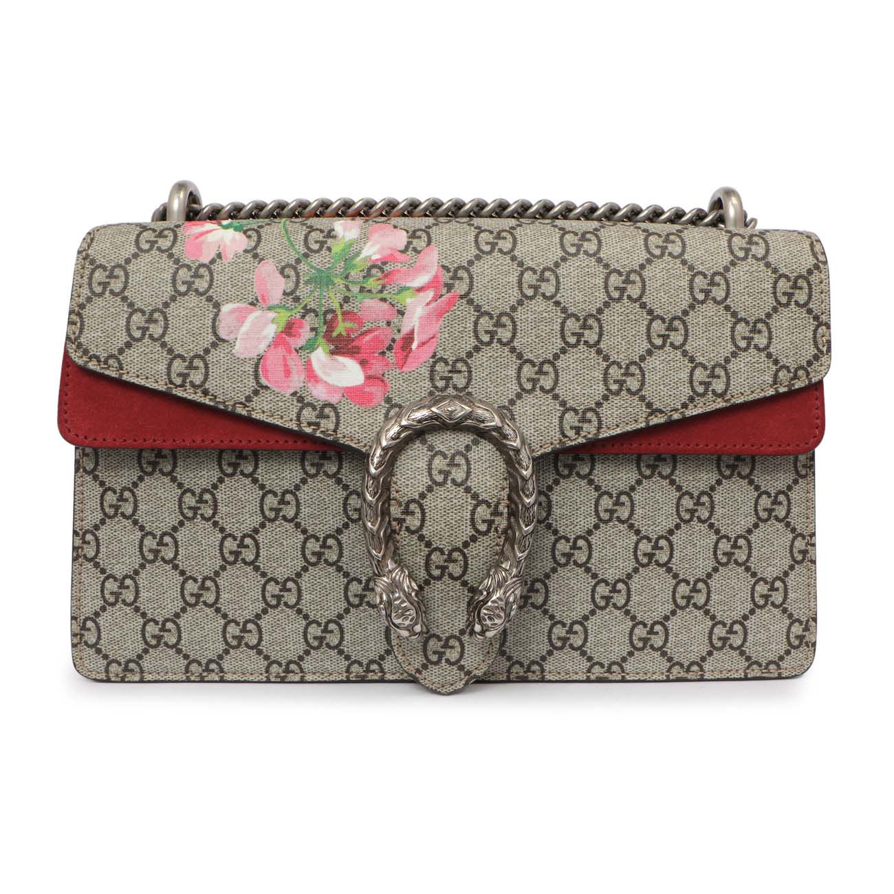 Exclusive Gucci GG Supreme Monogram Blooms Small Dionysus — Side View