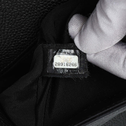 Exclusive Chanel Black Chevron Quilted Caviar Medium Boy Flap — Alternate View 10