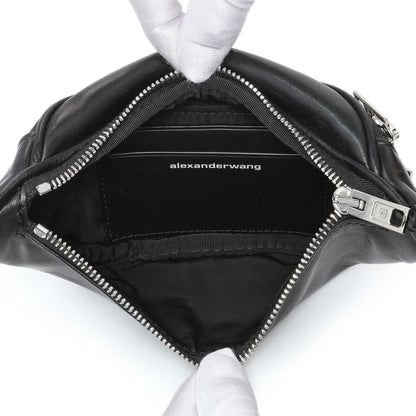 Exclusive Alexander Wang Black Lambskin Mini Attica Belt Bag — Top View