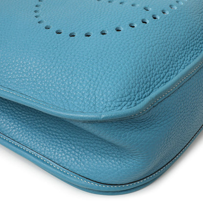 Exclusive Hermes Blue Jean Clemence Evelyne II GM — Top View