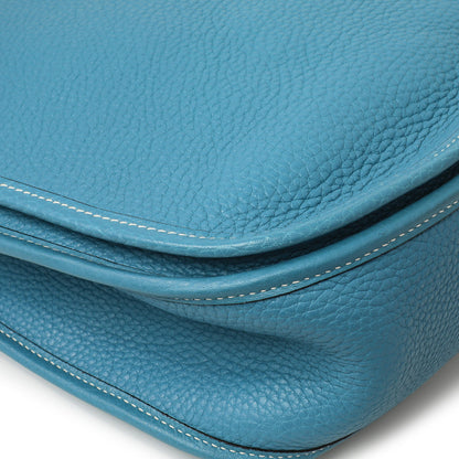 Exclusive Hermes Blue Jean Clemence Evelyne II GM — Lifestyle View
