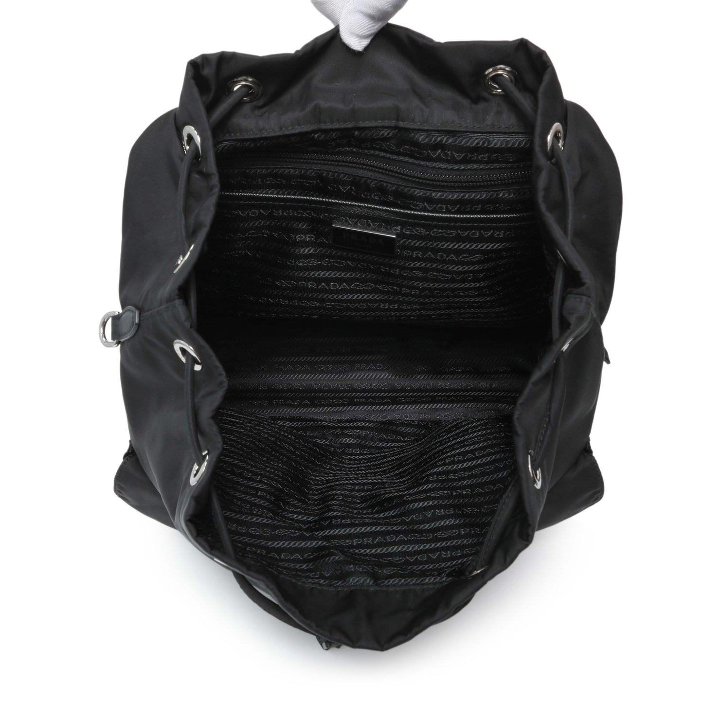 Exclusive Prada Black Tessuto Nylon Medium Backpack — Alternate View 8